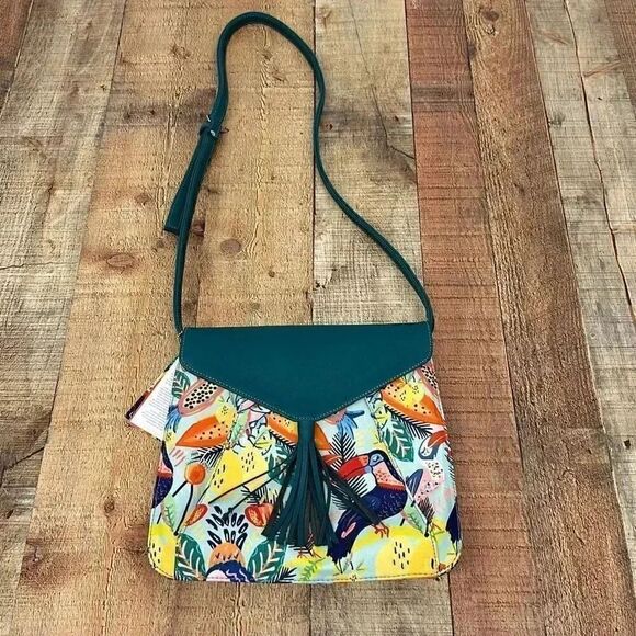 Raquel Arana Handbags - NWT Raquel Arana Crossbody Tropical Floral Bag Purse